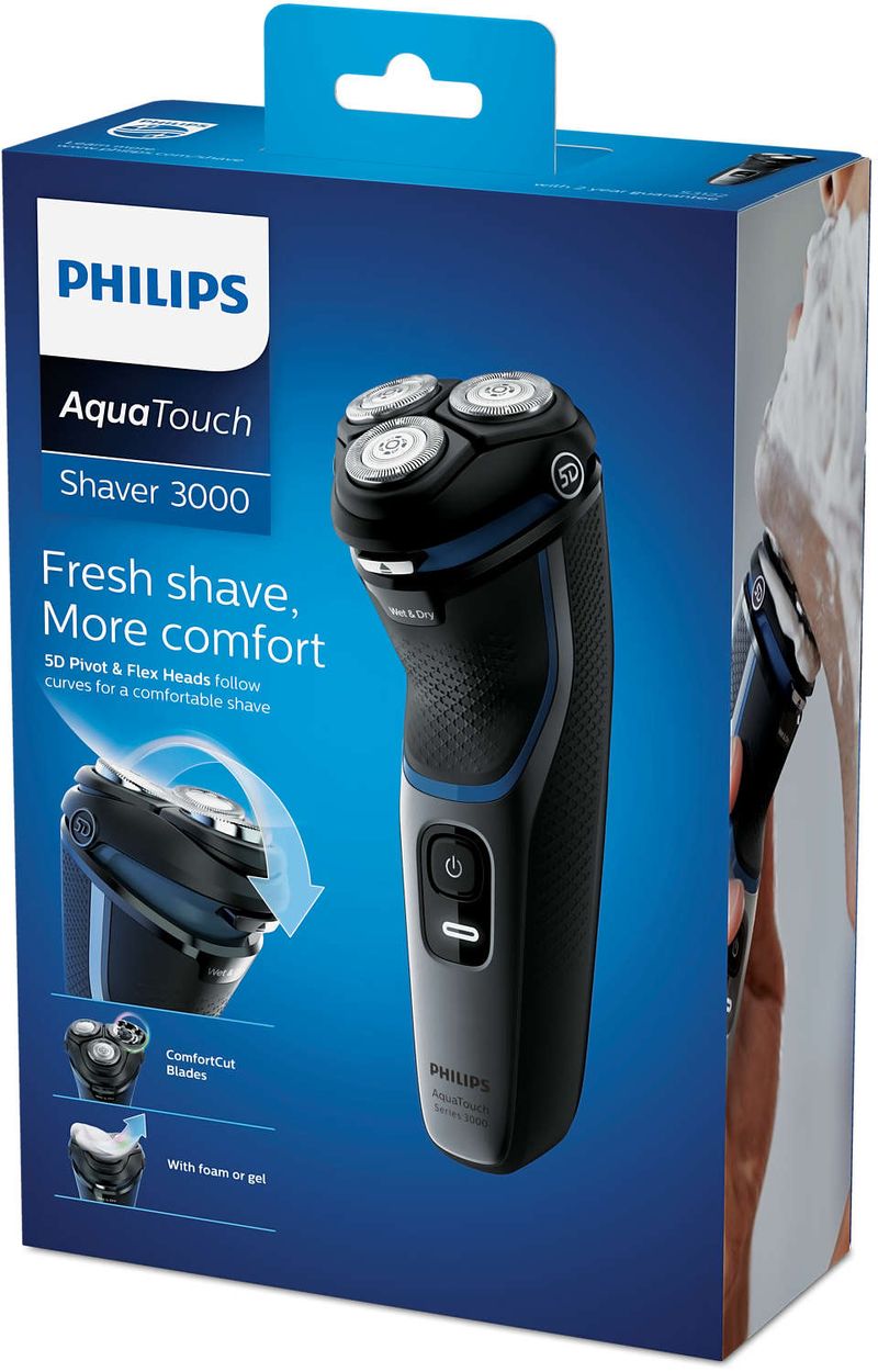 Philips Afeitadora AquaTouch Serie 3000 S3122/51 para uso Seco/Húmedo