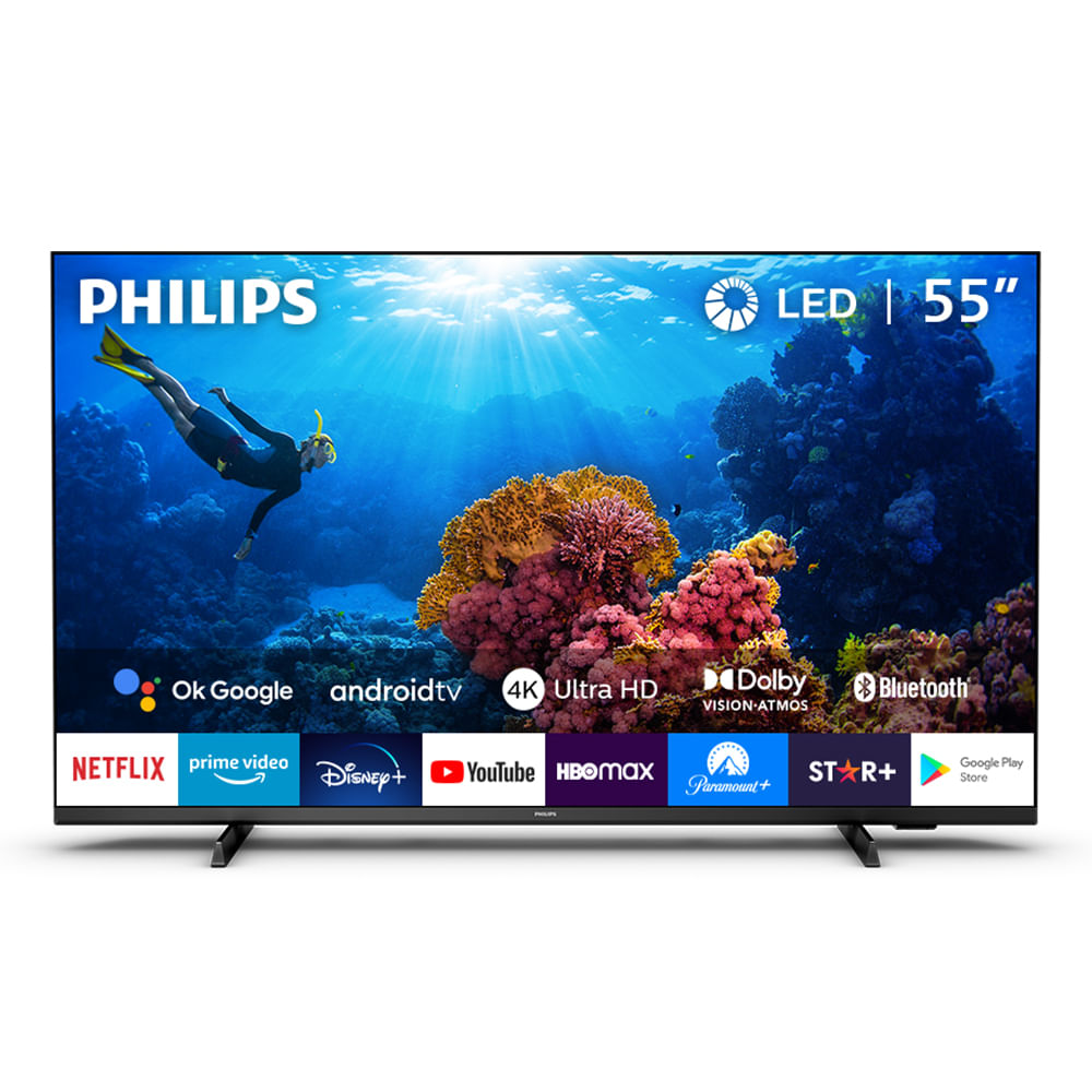 LED 55" 4K UHD Android Smart TV Philips 55PUD7406