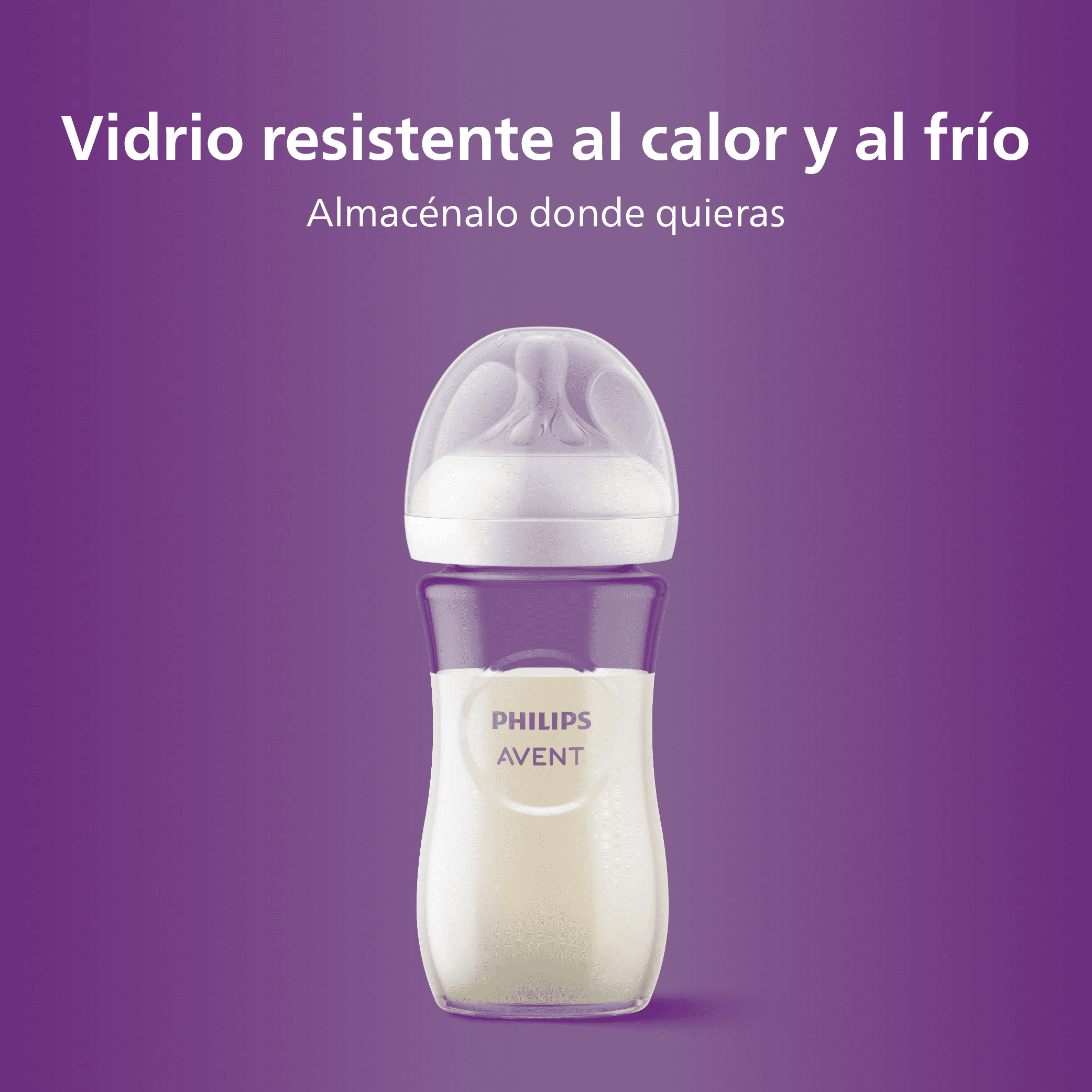 BIBERON ANTI-COLIC CRISTAL PHILIPS AVENT NATURAL RESPONSE + 1 MES 1 UNIDAD  240 ML SCY933/01