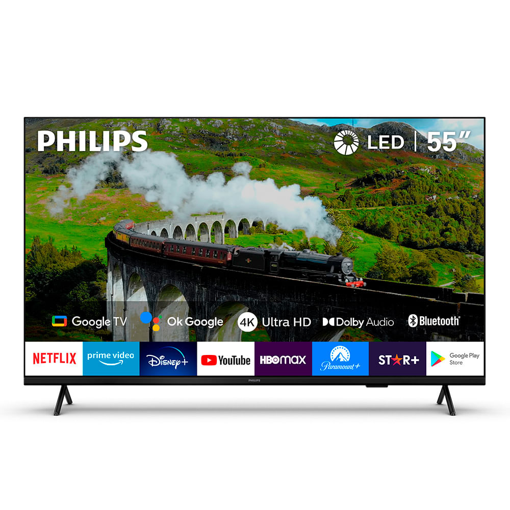 LED Philips 55” UHD 4K 55PUD7408 Google TV